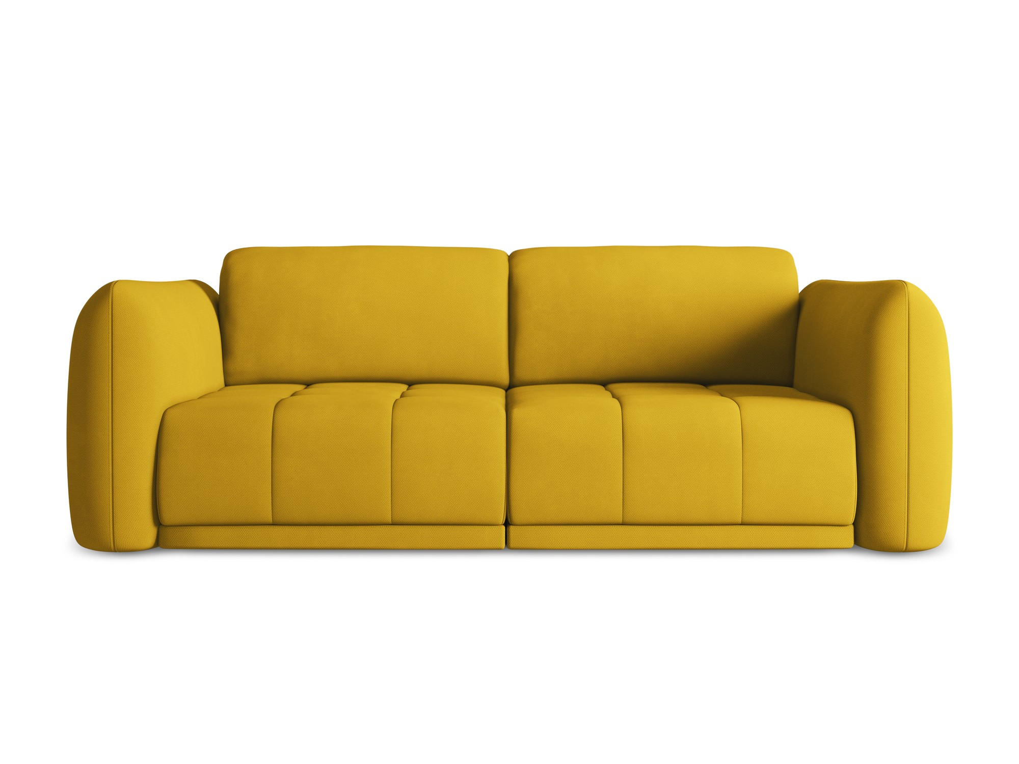 Thumbnail - Makamii 3-Sitzer, Currygelb, Textil, Füllung: Schaumstoff, 210x74x105 cm, Made in EU, Wohnzimmer, Sofas & Couches, Sofas...