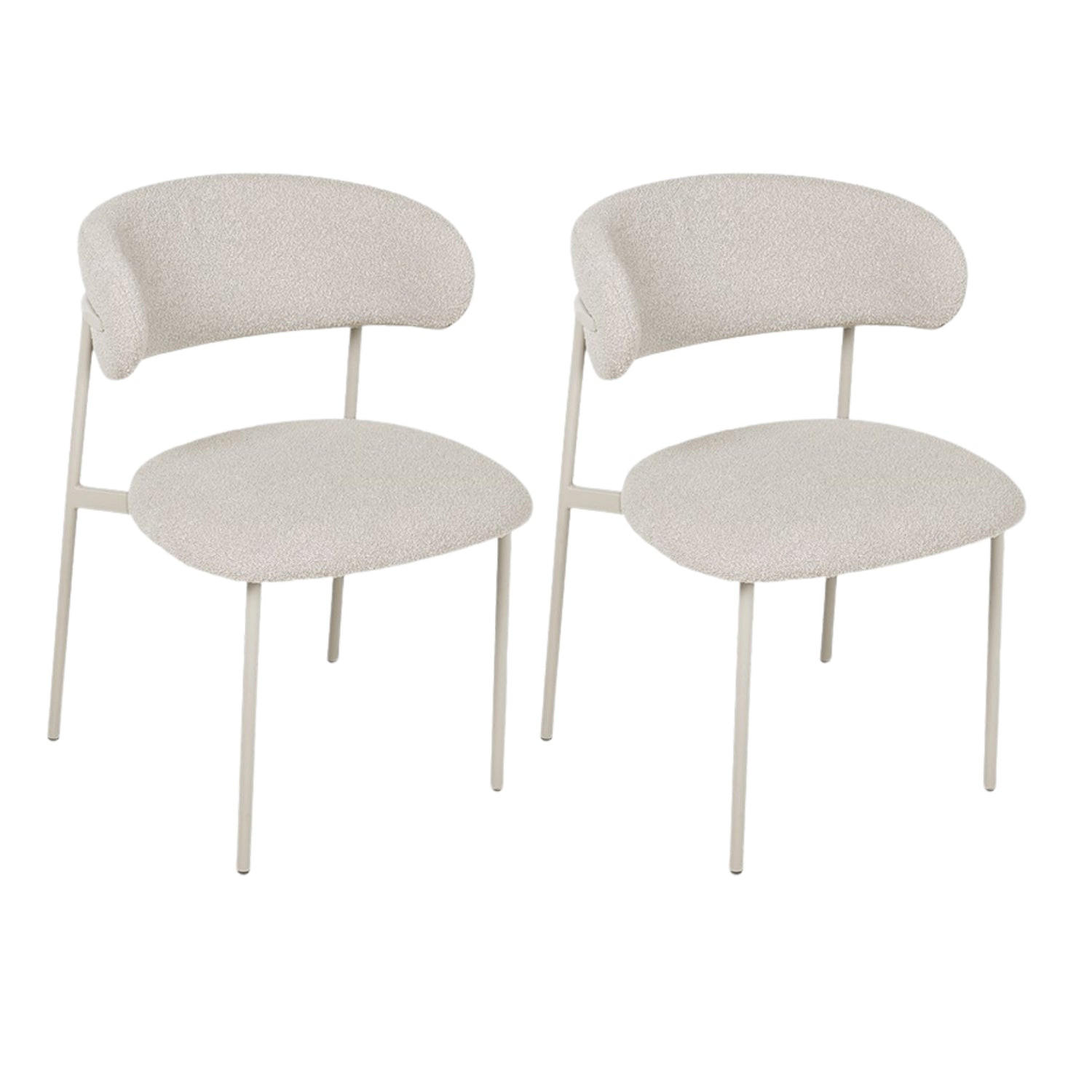 Furnhouse Stuhl-Set Beige 55x70x55 cm