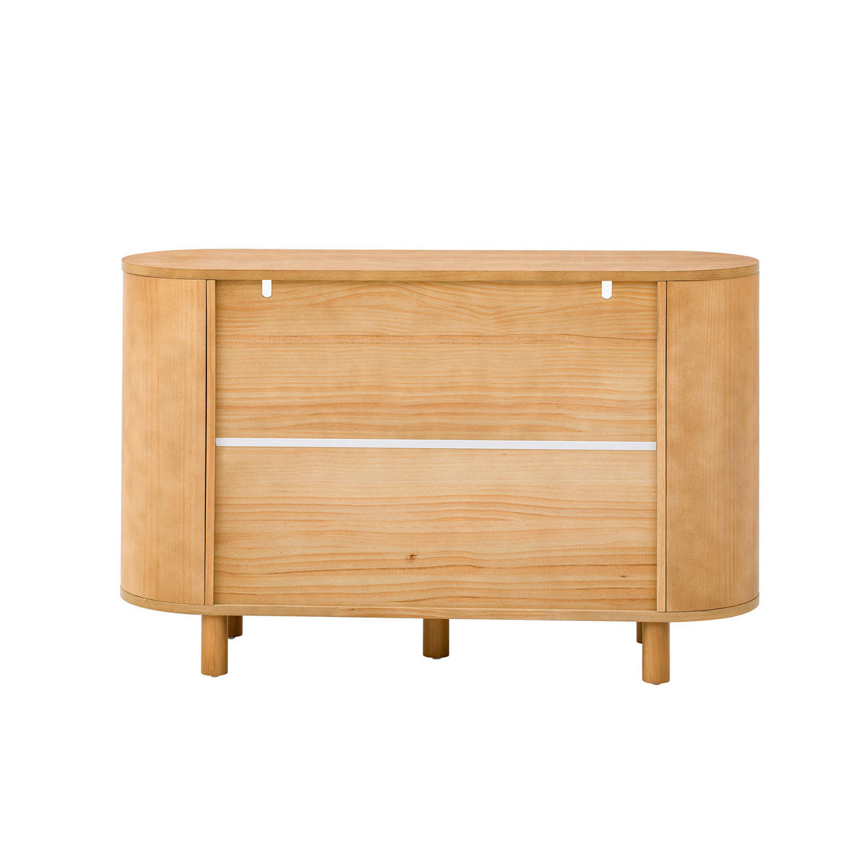SIDEBOARD 150/40/86 cm mit 4 Türen, 2 Schubladen und verstellbaren Einlegeböden, Weiß/Naturholz - Naturfarben, Holzwerkstoff (150/86/40cm) - Redom