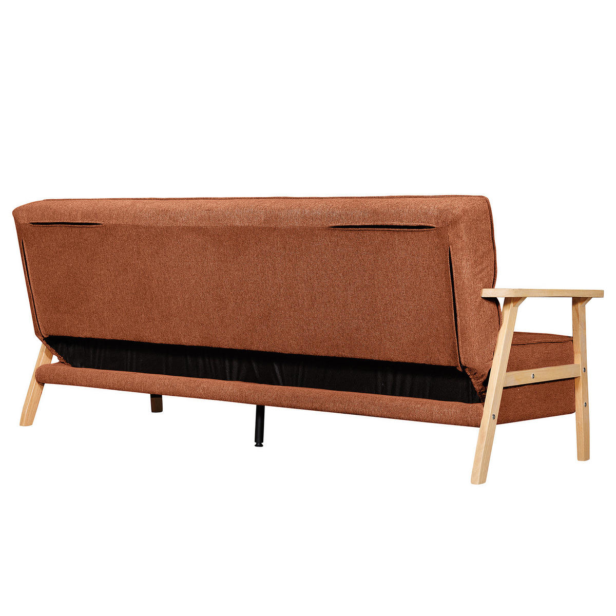 SCHLAFSOFA - Terracotta, Birkenholz/Textil (204/85/86cm) - home24