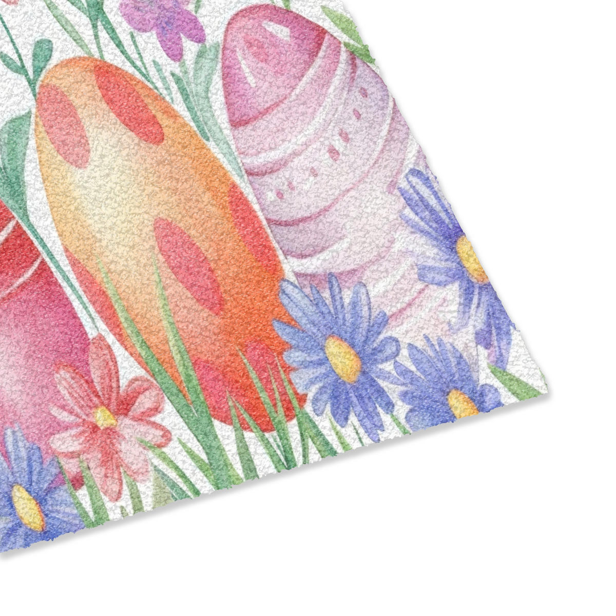 PREPRAŽNIK ZA VRATA Blomsterträdgård - Färgstark - Ägg 60x40 cm - bela/večbarvno, umetna masa (40/60cm) - MuchoWow