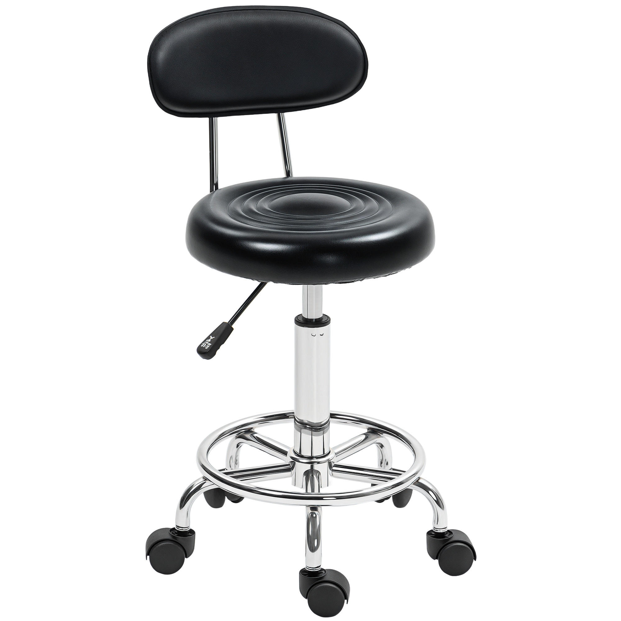 BÜROHOCKER DE-18019 höhenverstellbar 70-86 cm, Fußstütze Schwarz - Schwarz, Metall (32/86/40cm) - ComfortXL