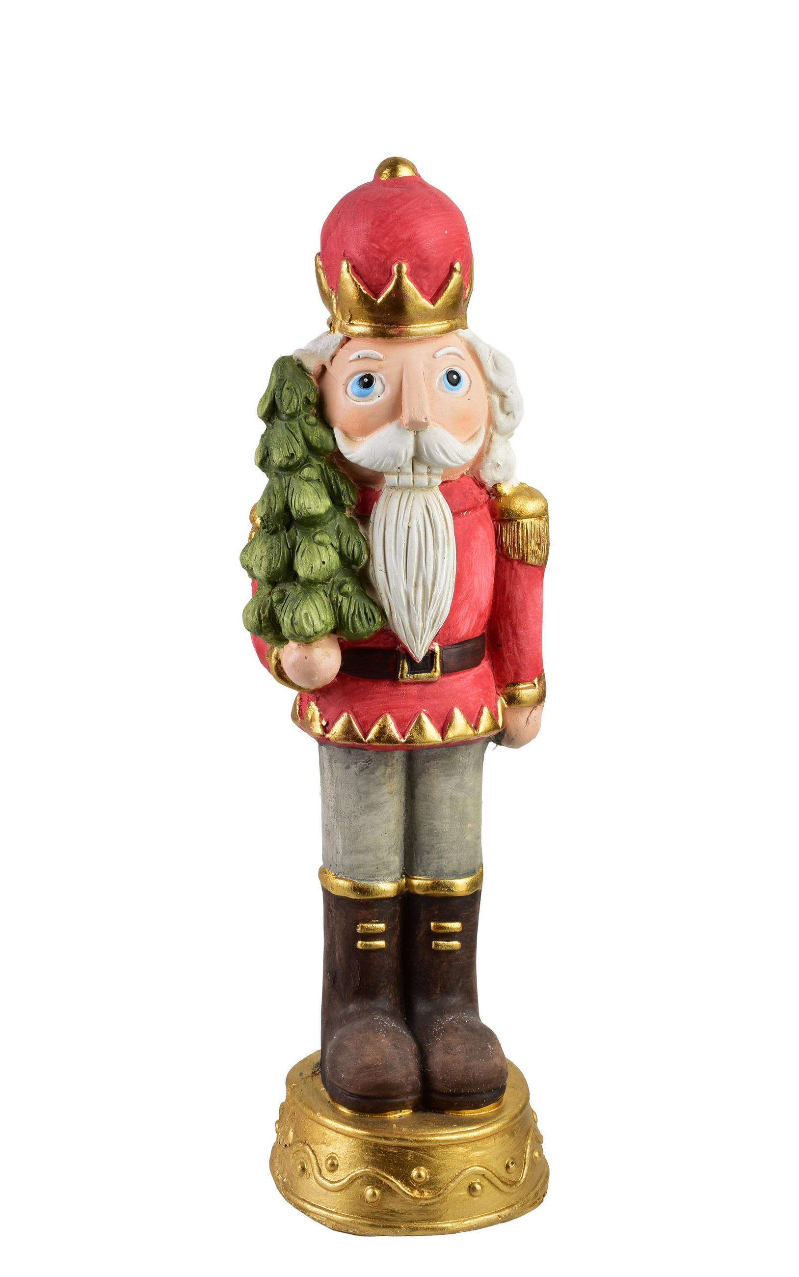 DEKOFIGUR Santa Lila Rot 14x13x48 cm Keramik - Rot, Keramik (13/48/14cm) - Mondex