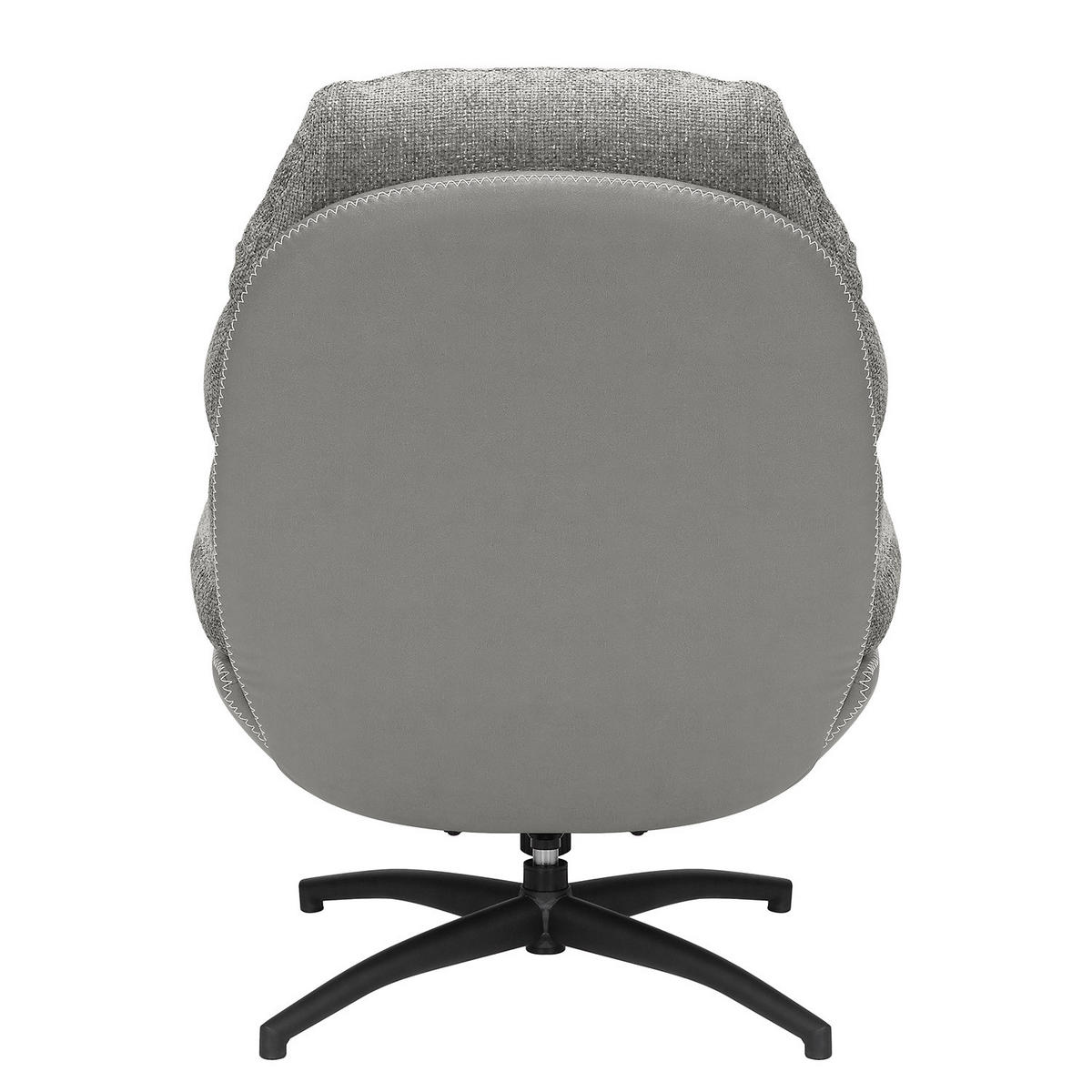 RELAXSESSEL - Schwarz/Grau, Textil/Metall (78/102/90cm) - home24