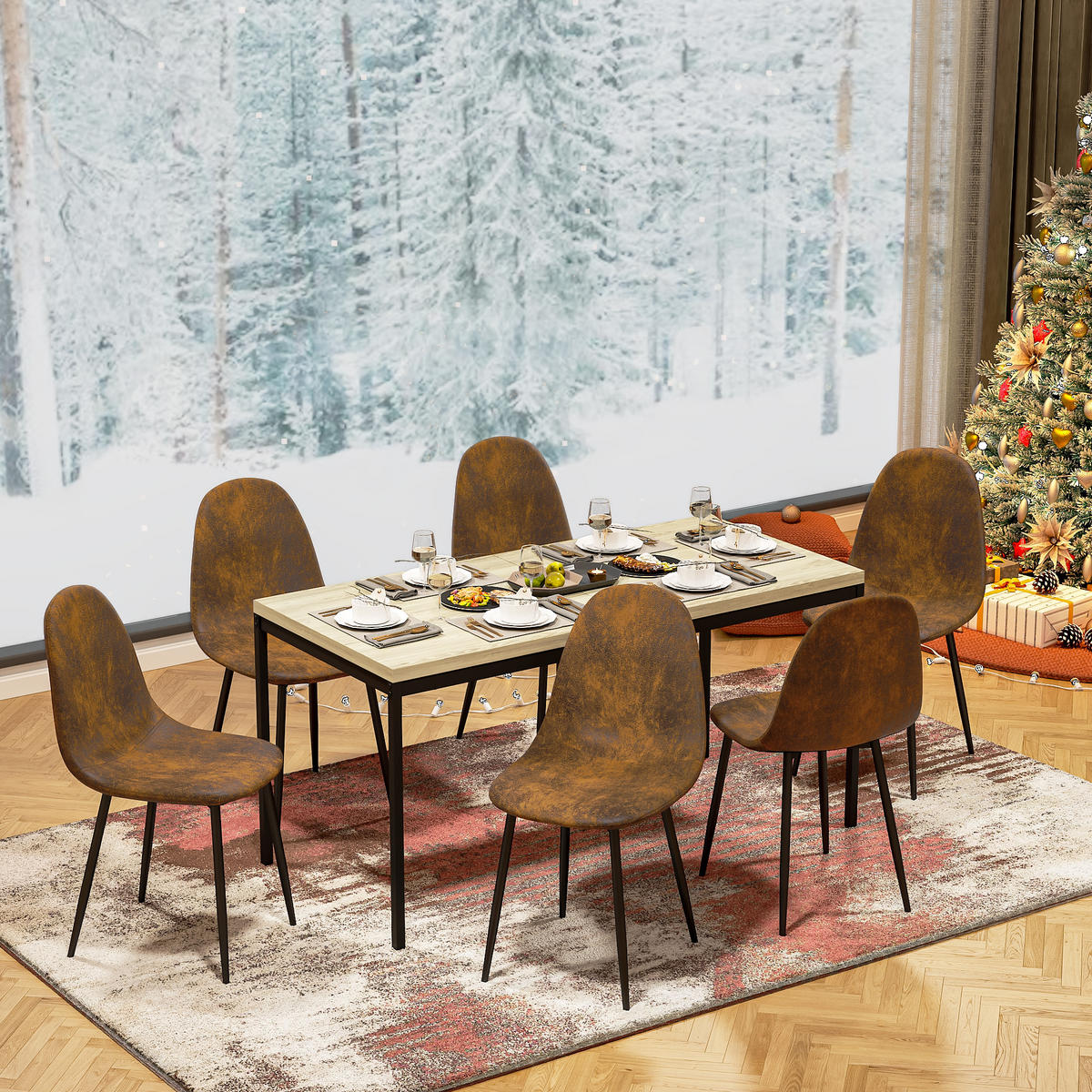ESSTISCH 150/75/75 cm grau - Grau, Holz/Metall (150/75/75cm) - Urban Meuble