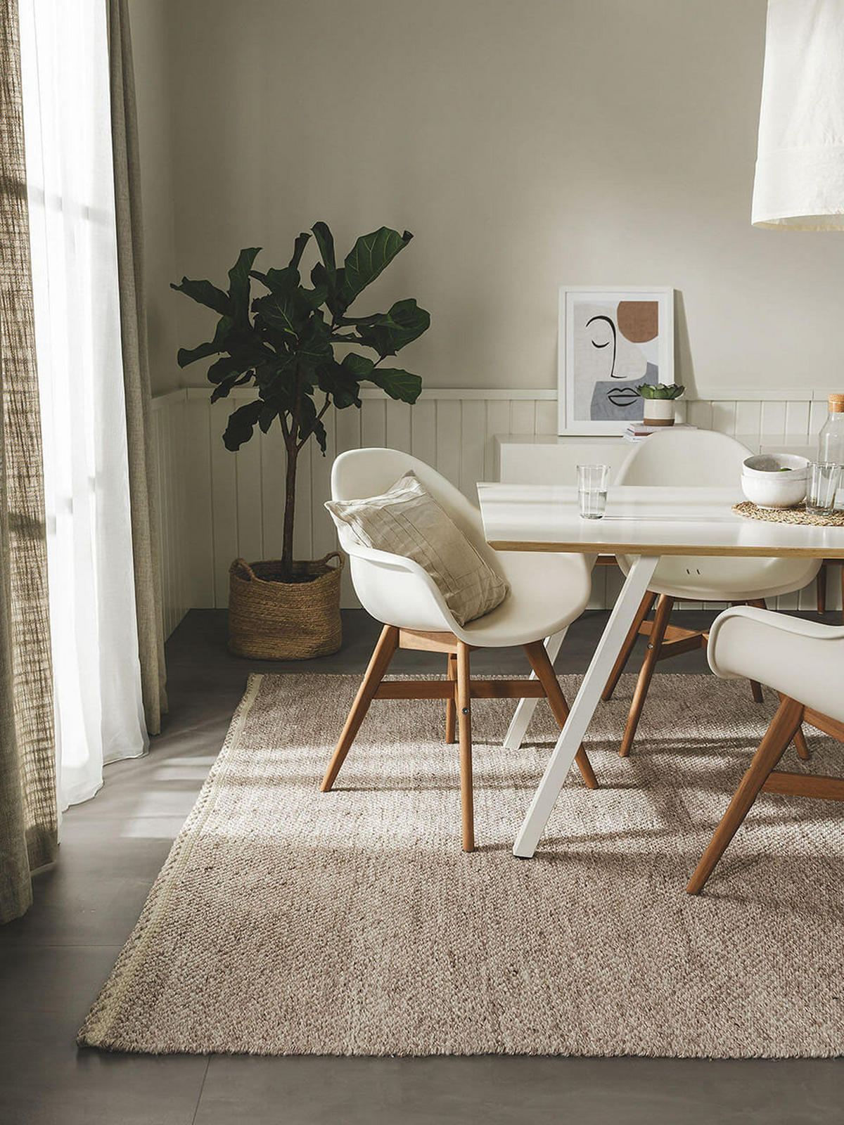 TEPPICH Tep - Taupe/Beige, Textil (120/1cm) - KUNSTLOFT