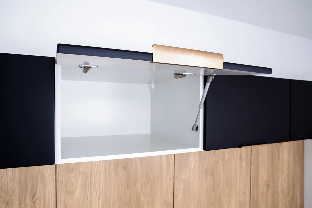 HÄNGESCHRANK W60OKGR - Dnoria - Zeitlose Küchen Eleganz - Hellgrau, Holz/Metall (60/36/30cm) - ROYAL24_MARKT
