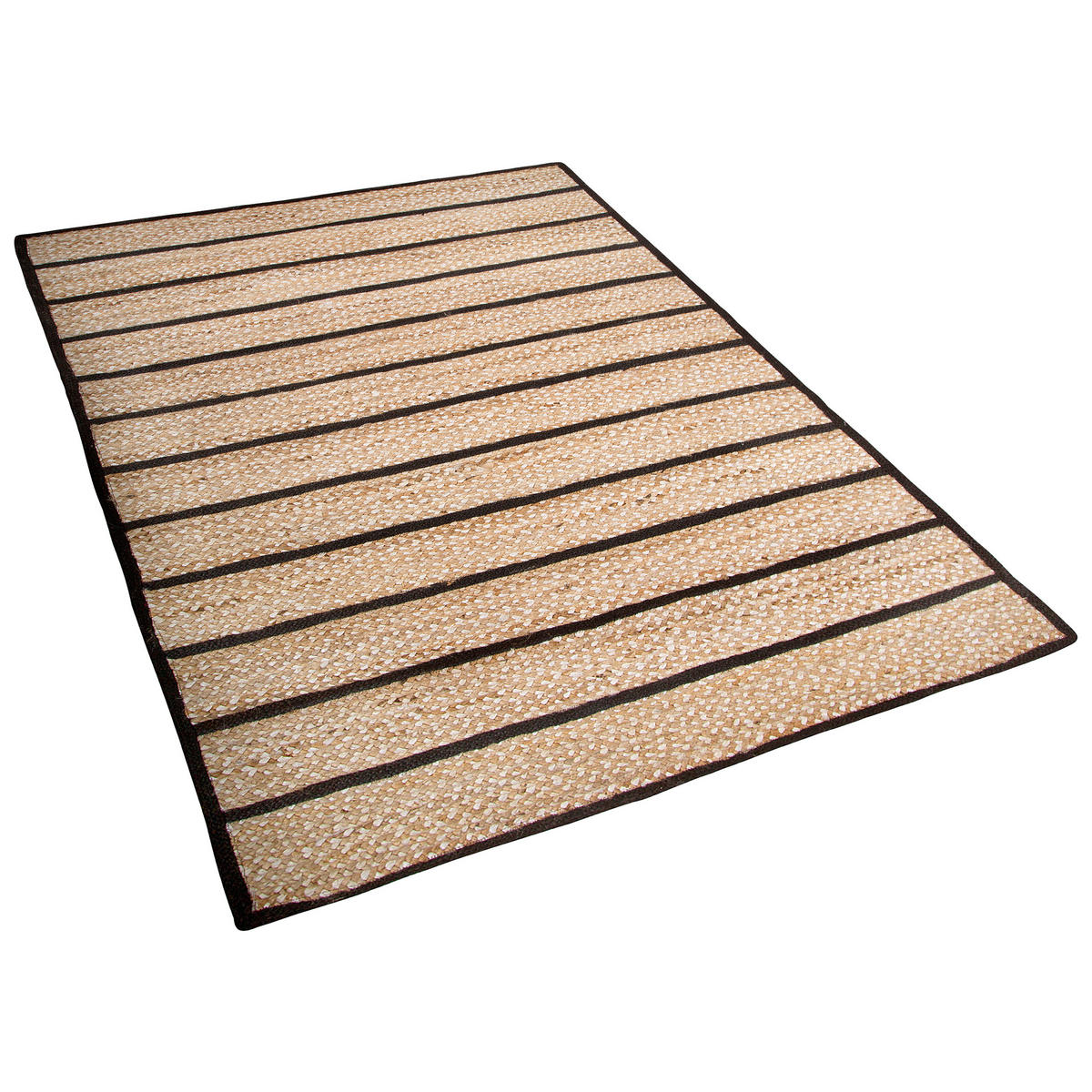 KURZFLOR-TEPPICH Karadona 200/140 cm - Schwarz, Naturmaterialen (140/200cm) - Beliani