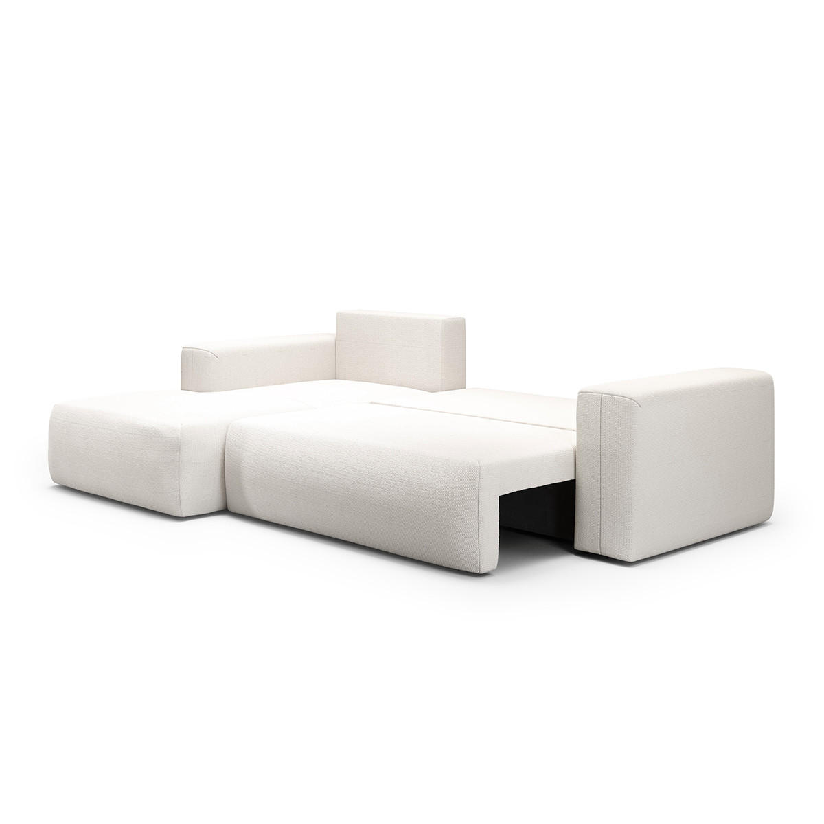 ECKSOFA Bliss 3 Sitzplätze Gebrochenes Weiß - Weiß, Holz (268/163cm) - Petits-meubles