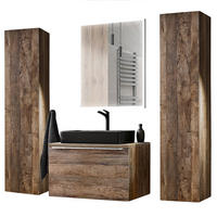 BADMÖBEL-SET 6-TLG. Puebla-56 - Braun, Holzwerkstoff (190/200/46cm) - Lomado