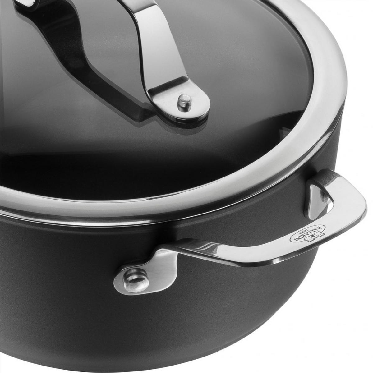 TOPF Schwarz 24/24/18 cm ALBG2LD24D - Schwarz, Metall (24cm) - Ballarini
