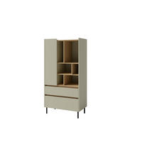 SCHRANK klein Luis in Eukalyptus und Eiche – Kleiner Schrank - Grün, Holzwerkstoff