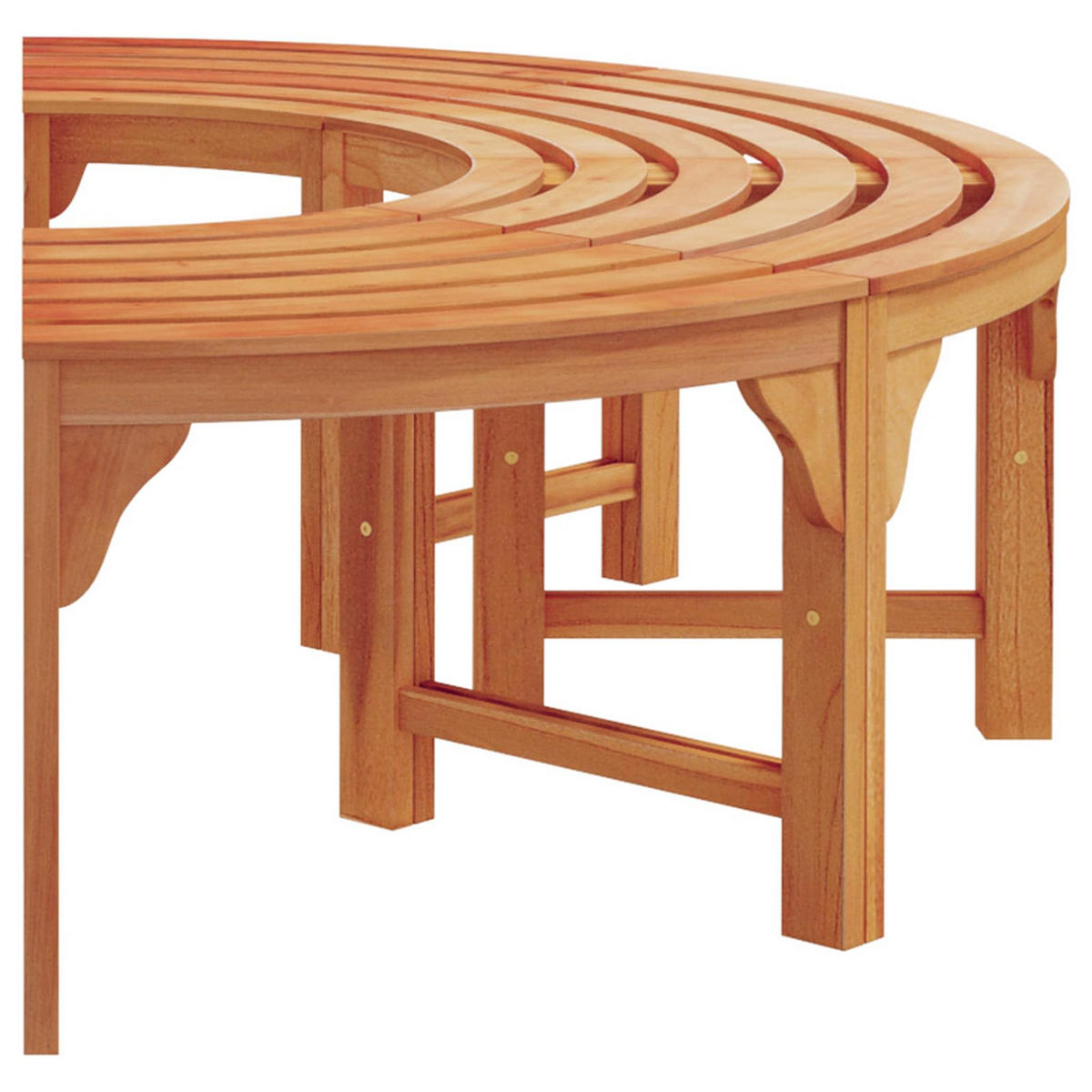 BAUMBANK Natur 160/80/45Cm Massives Eukalyptus Holz - Braun, Holz (160/45/80cm) - vidaXL