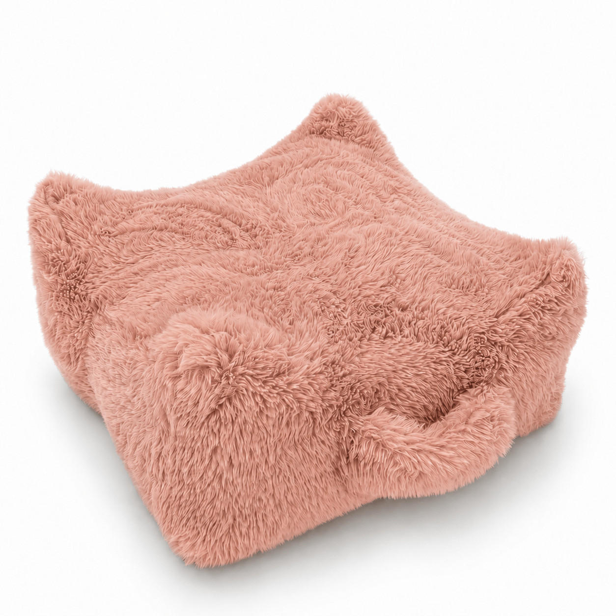 KINDERPOUF Mammoth rund flauschig - Sandfarben, Textil (60/35/60cm) - MeowBaby