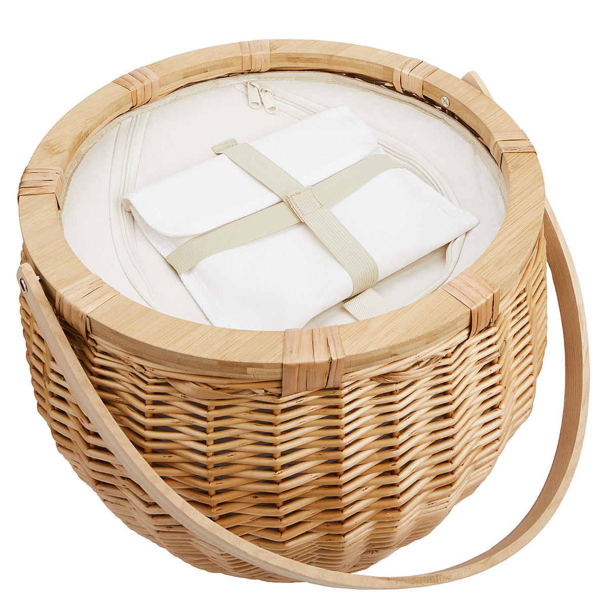 PICKNICKKORB The Great Outdoors - Braun, Naturmaterialen/Keramik (38/32/38cm) - Butlers