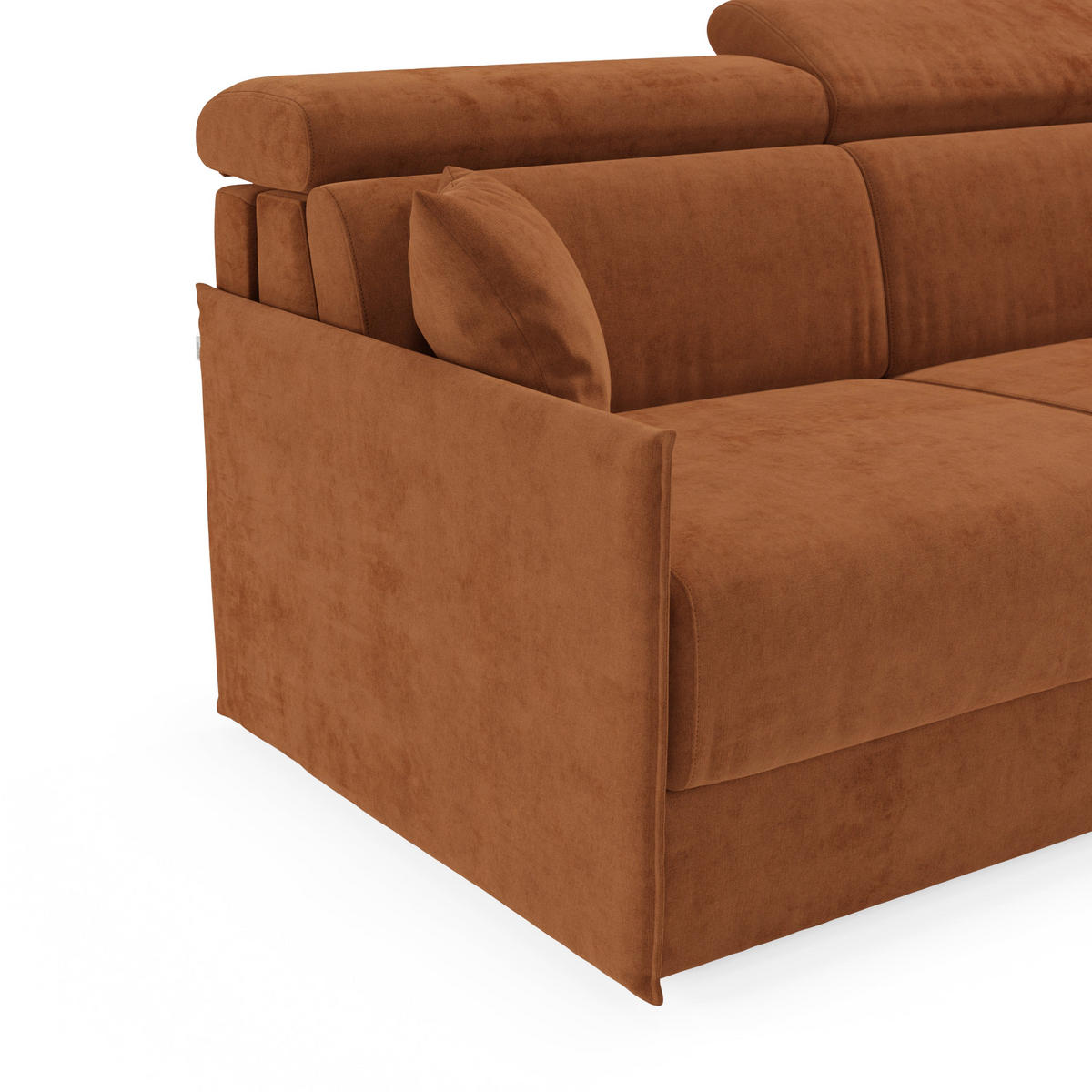 ECKSOFA Miryam - Rostfarben, Metall (232/98cm) - Divani.store