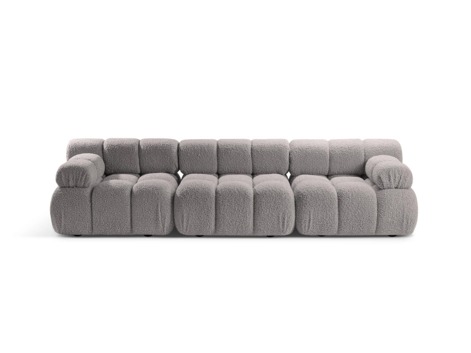 SOFA modular Bellis aus Boucle hellgrau 3 Sitzplätze - Hellgrau, Textil (94/70/282cm) - Micadoni