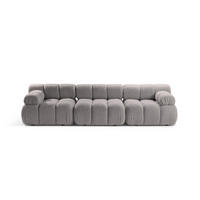 SOFA modular Bellis aus Boucle hellgrau 3 Sitzplätze - Hellgrau, Textil (94/70/282cm) - Micadoni