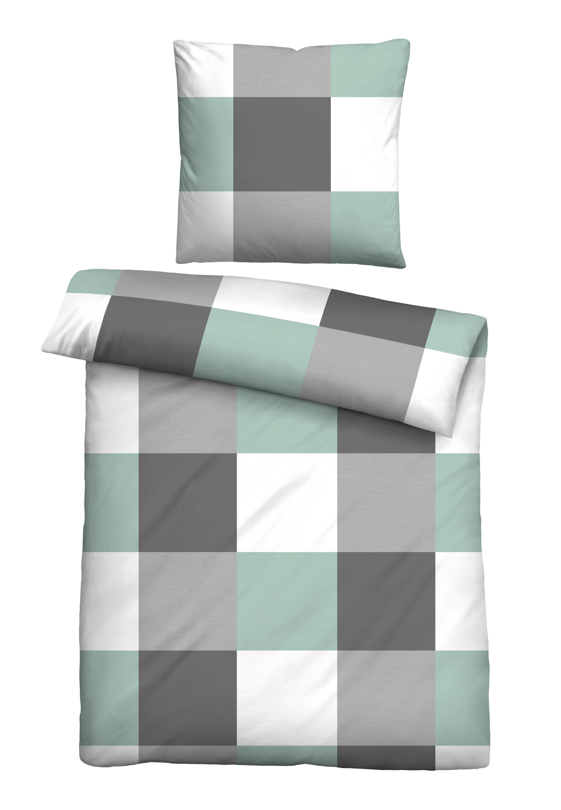 Castell Bettwäsche-Garnitur Mintgrün 155x220 cm
