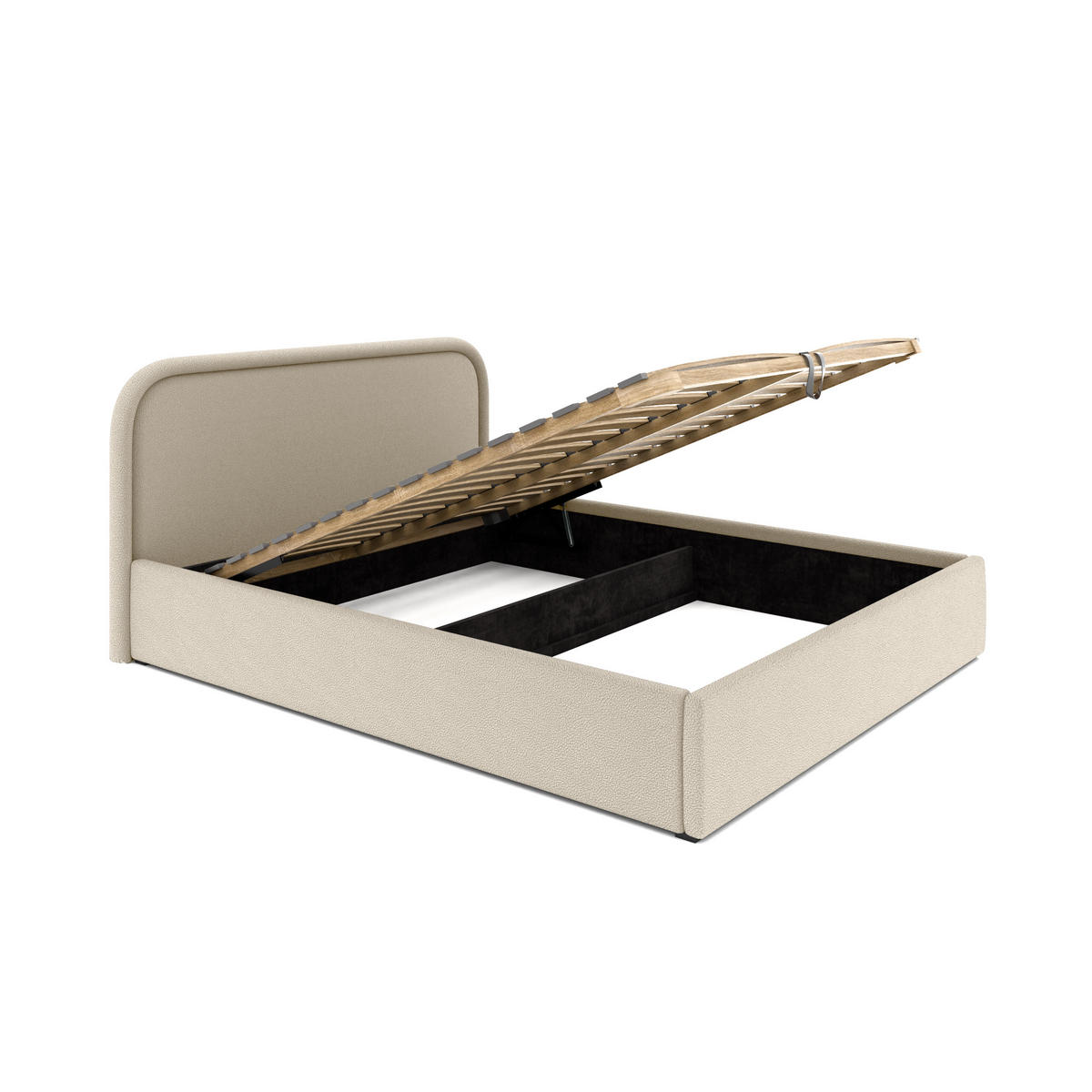 POLSTERBETT Juko 140x200 cm, Beige - Beige, Textil (140/200cm) - Fedve