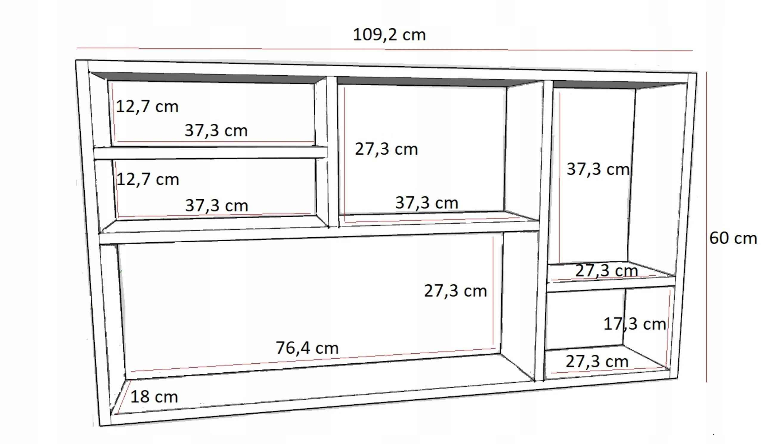 WANDREGAL MILANO Schwarz 109,2/18/60 cm - Schwarz, Holzwerkstoff (109.2/60/18cm) - Matkam Möbel