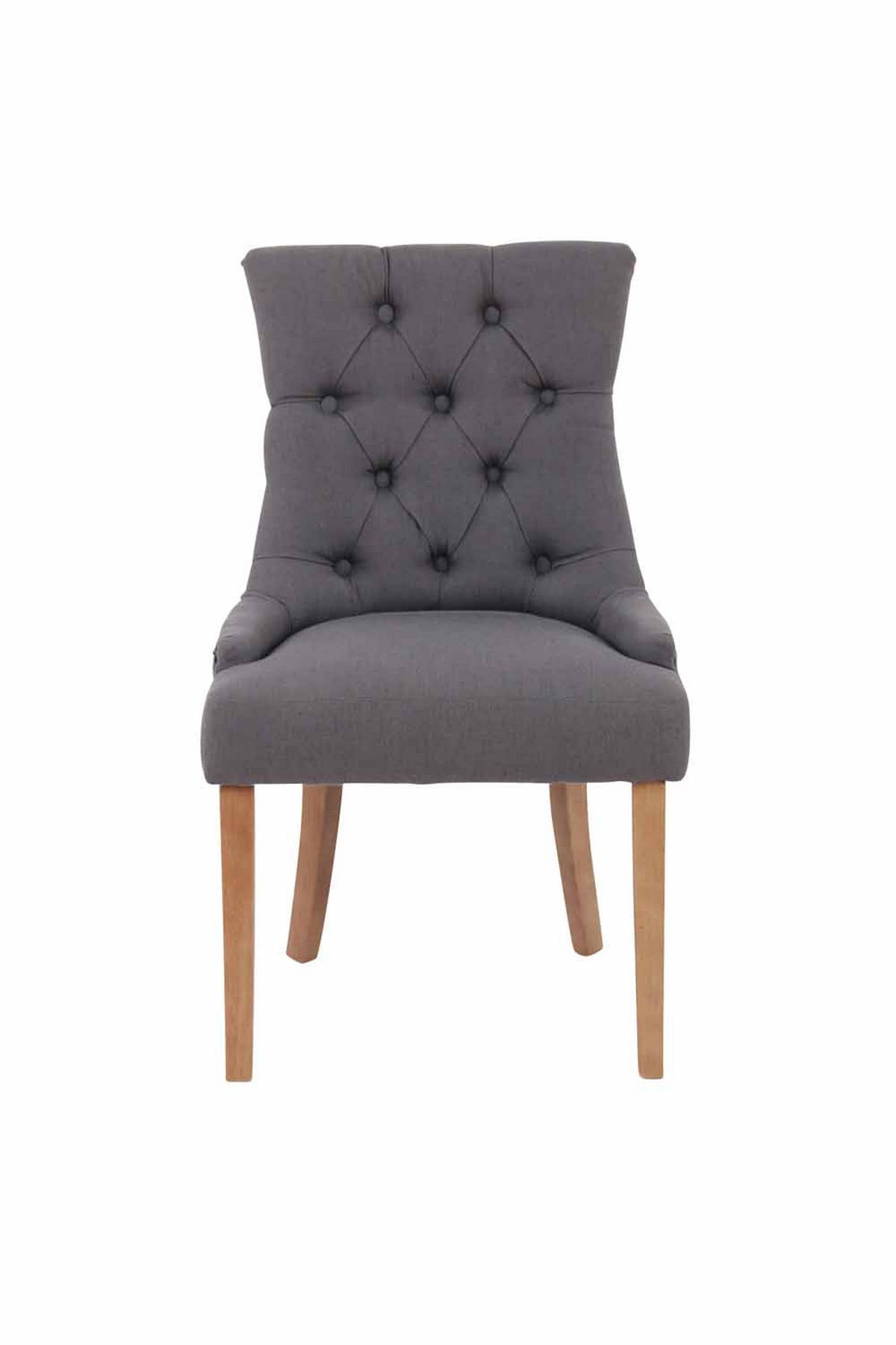 ESSZIMMERSTUHL Aboli Stoff, antik-hell Dunkelgrau - Hellbraun/Dunkelgrau, Holz/Textil (55/92/58cm) - TPFLiving