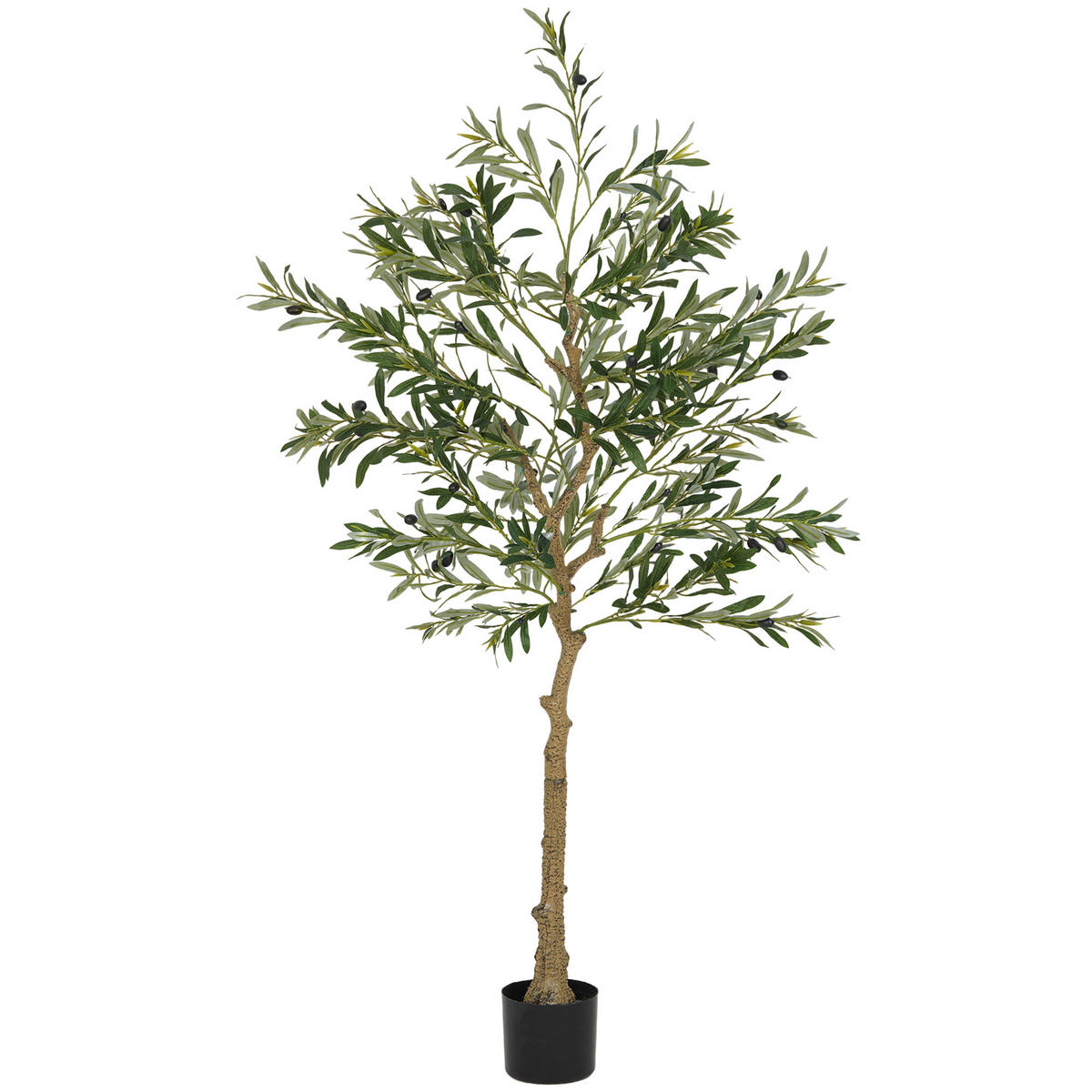 KUNSTPFLANZE, Künstlicher Olivenbaum 150 cm, für Zuhause, Büro, Wohnzimmer & Schlafzimmer, dekorativ - Multicolor, Kunststoff (150cm) - FORIOUS