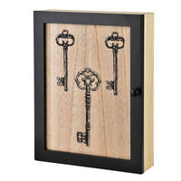 SCHLÜSSELKASTEN Stacy Schwarz 26x20x5,5 cm Holz - Schwarz, Holz (5.5/20/26cm) - Mondex