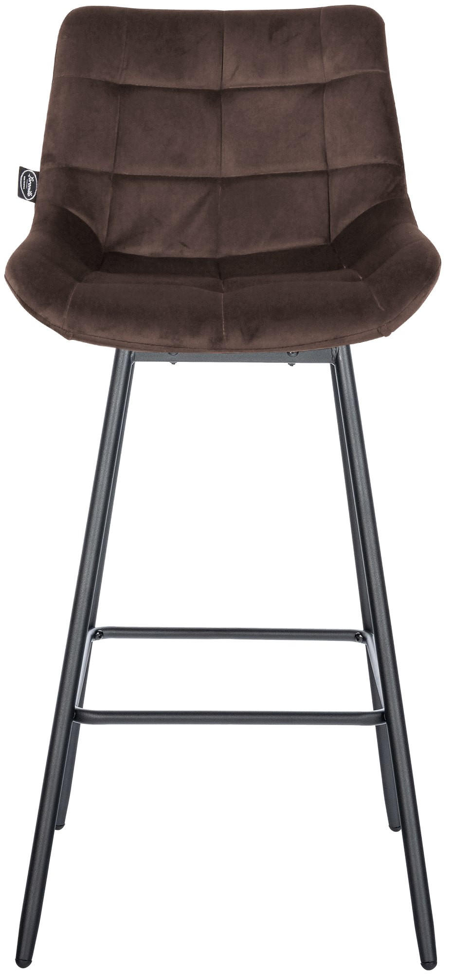 BARHOCKER 4er Set Visen Samt Braun - Braun, Textil (49/105/56cm) - DELUKE