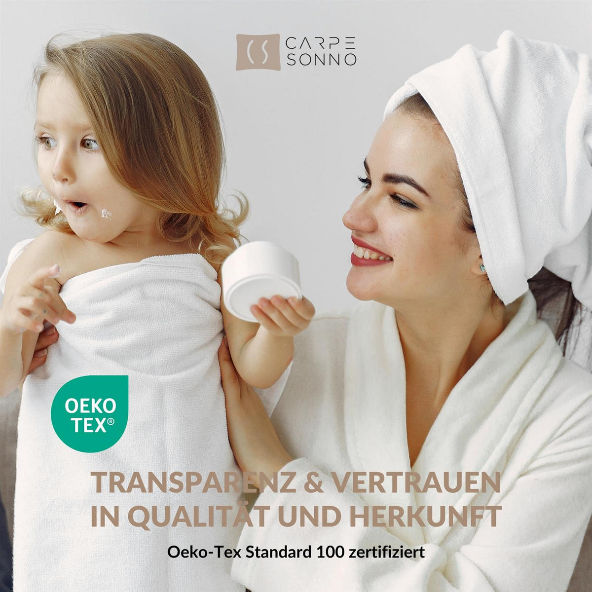BADETUCH 100x150 cm Frottier Handtücher aus 100% Baumwolle, Weiß 500g/m2 - Weiß, Textil (100/150cm) - Carpe Sonno