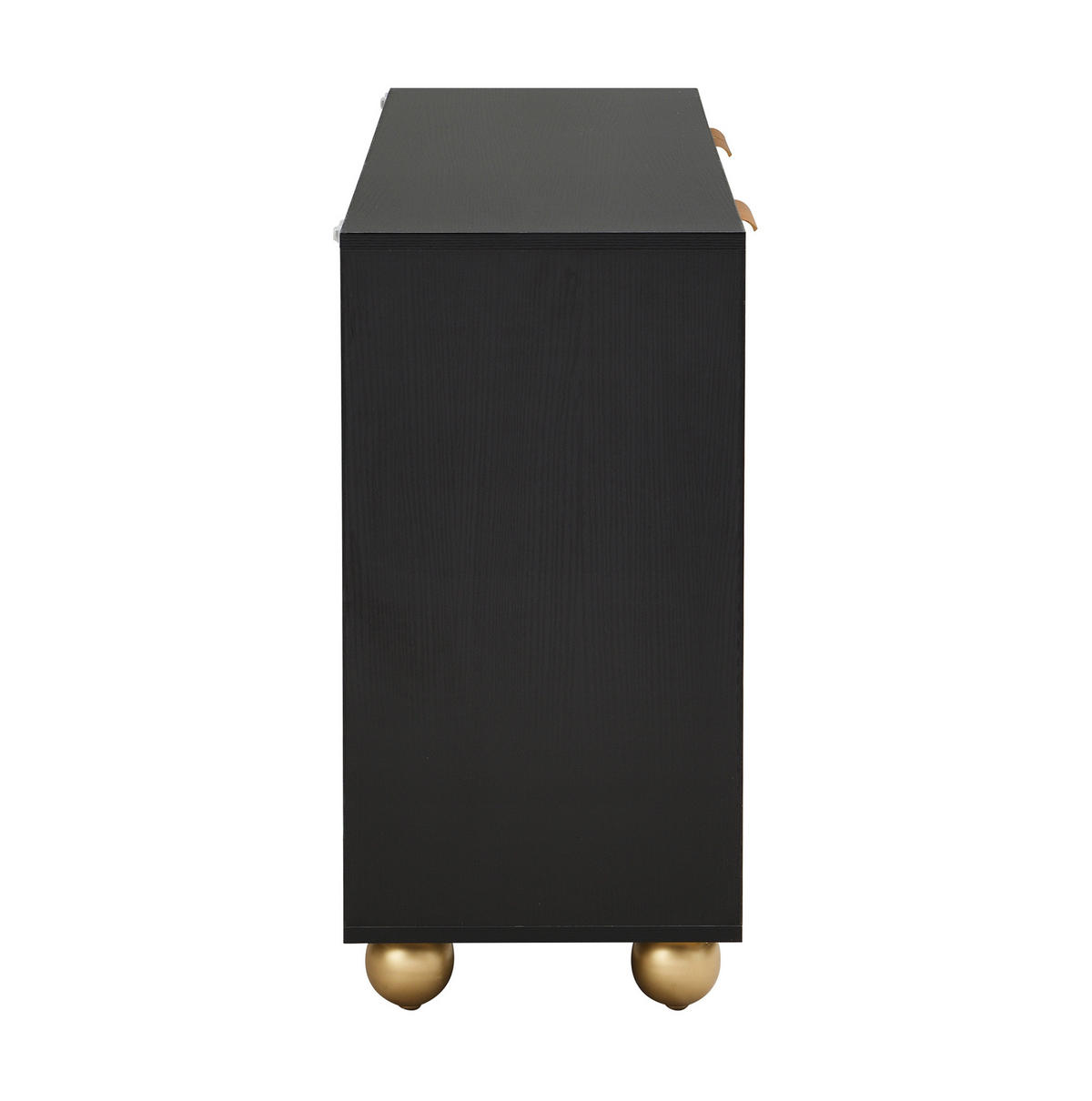 BUFFETSCHRANK 105,5/40/180 cm mit LED-Lichtleiste, viel Stauraum und Anti-Kipp-Sicherung, Schwarz - Schwarz, Holzwerkstoff (105.5/180/40cm) - Redom