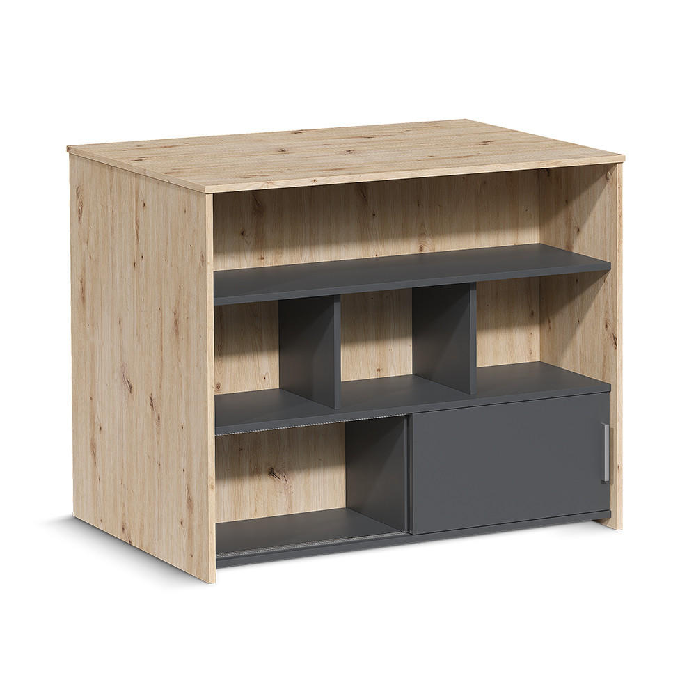 BARTISCH Aventi, Artisan-Eiche/Anthrazit, 105 x 70 cm - Anthrazit/Eiche Artisan, Holzwerkstoff (70/105/85.5cm) - Vicco