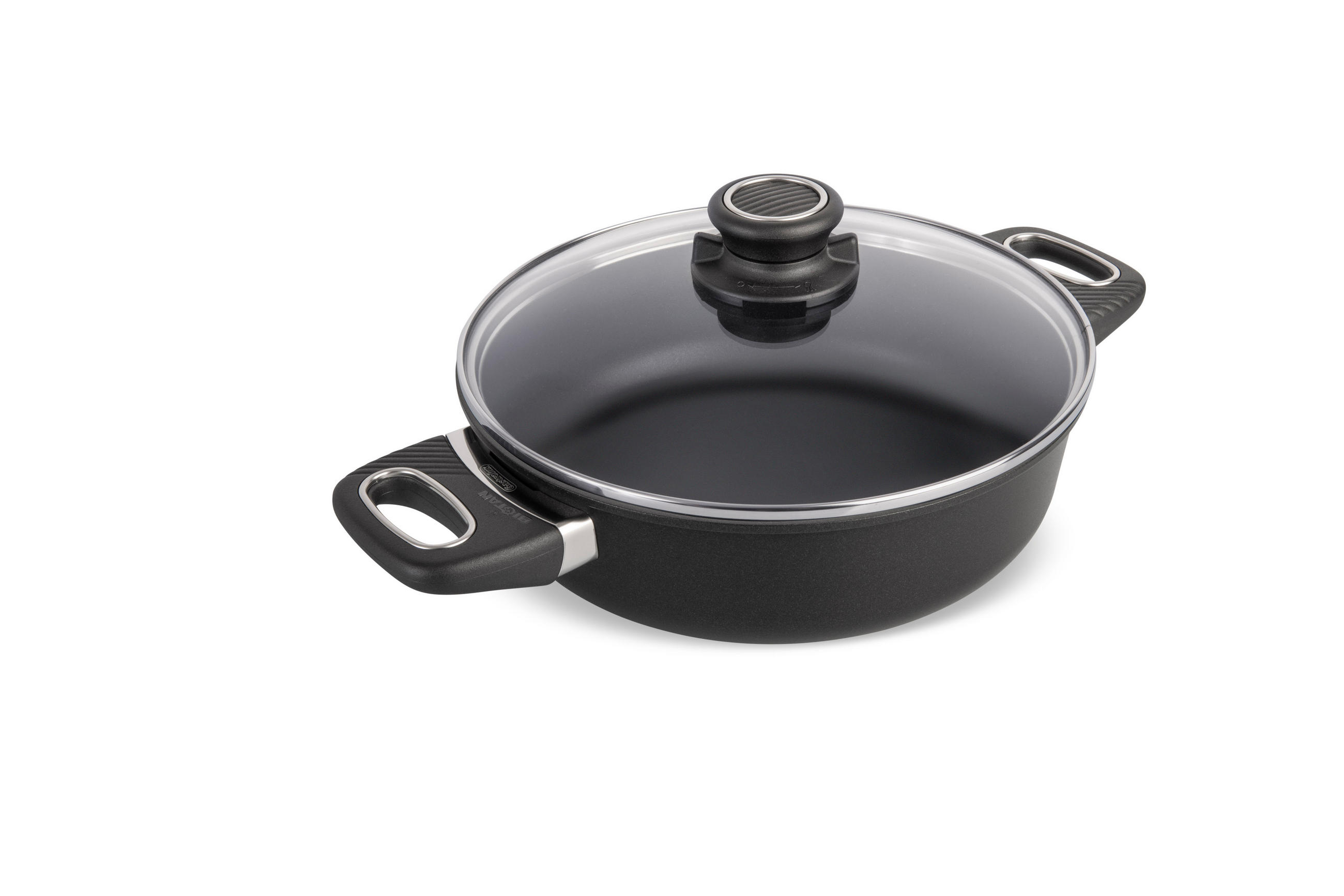 SERVIERPFANNE INDUKTION ⌀24cm - Schwarz, Kunststoff/Metall (24cm) - Gastrolux