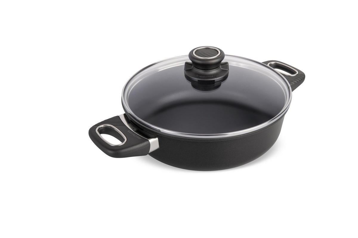 SERVIERPFANNE INDUKTION ⌀24cm - Schwarz, Kunststoff/Metall (24cm) - Gastrolux