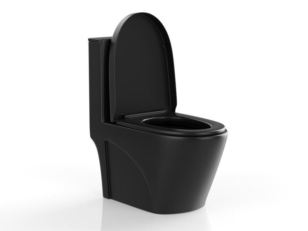 STAND-WC aus Keramik - Schwarz matt - NAGILAM - Schwarz, Keramik (69/78.5/39cm) - Vente-Unique