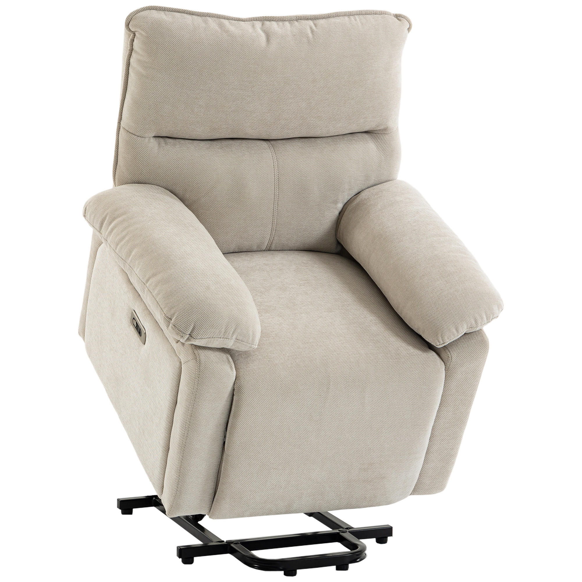 Homcom Elektrischer-Aufstehsessel Creme 82x96x88 cm