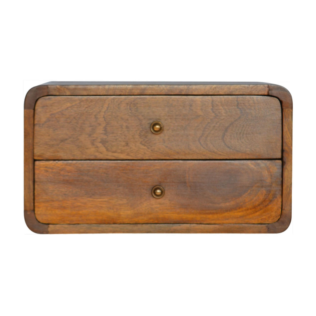 NACHTTISCH Wandmontiert - Messingfarben/Braun, Holz/Metall (45/25/32cm) - Artisan Furniture