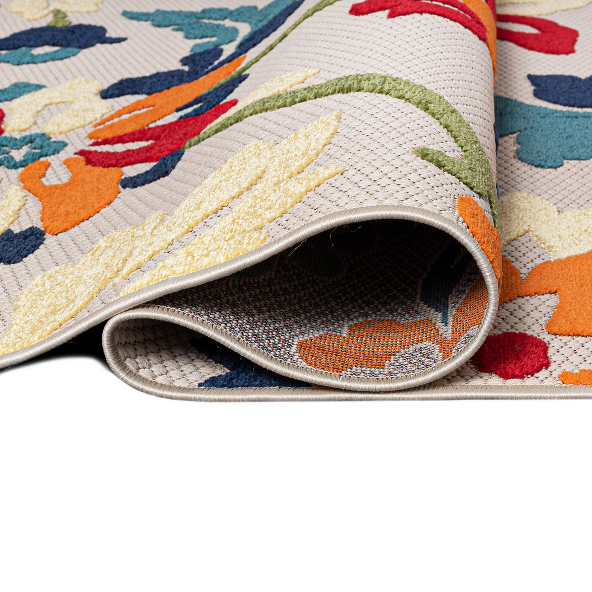 TEPPICH Outdoor Bunte Pflanzlich Kurzflor Rechteckig Moderne - 160x230 cm - Grün, Textil (160/230cm) - Mazovia