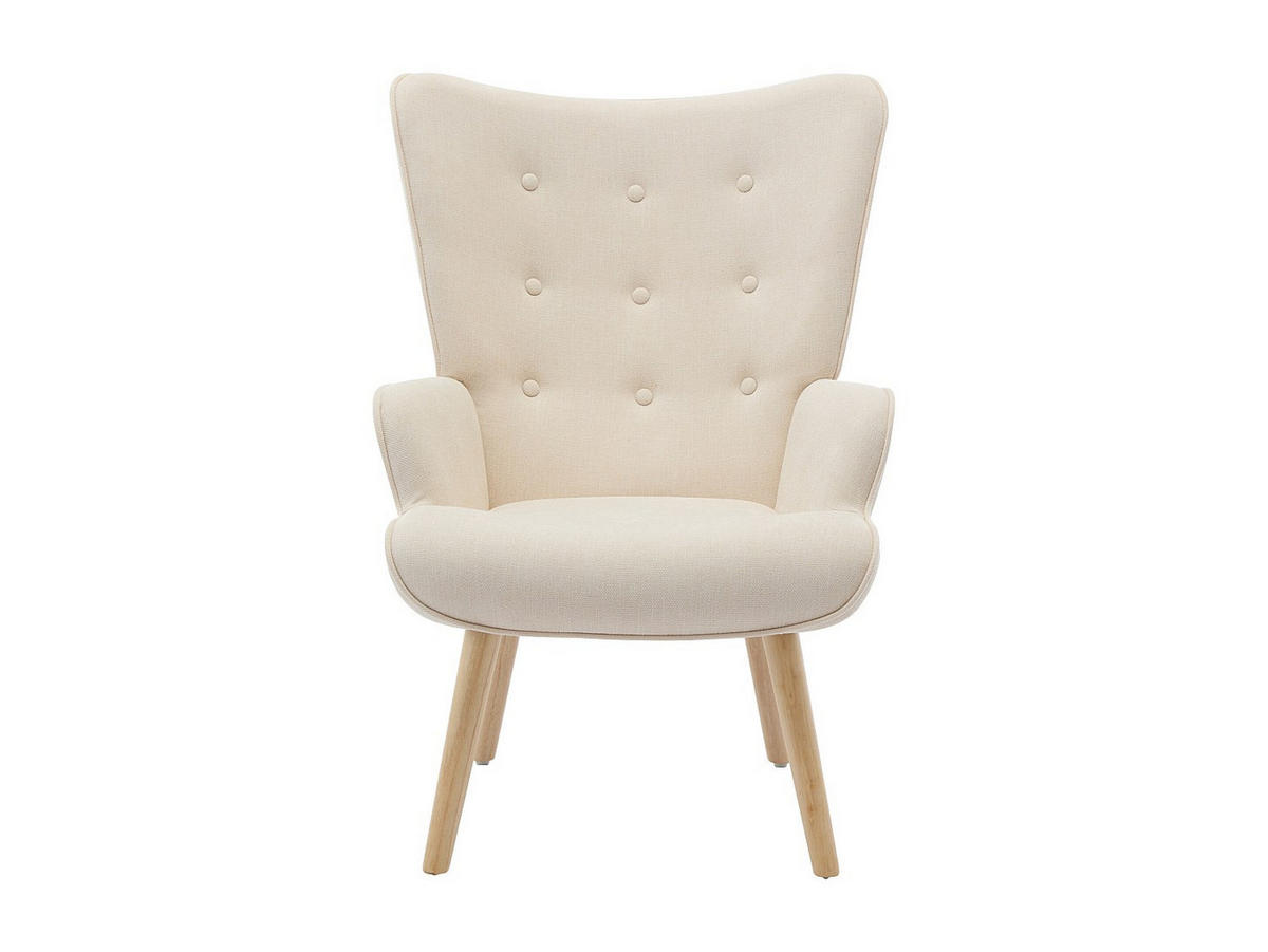 SESSEL - Stoff - Beige - VATELY - Beige, Textil (78/95.5/69cm) - Vente-Unique