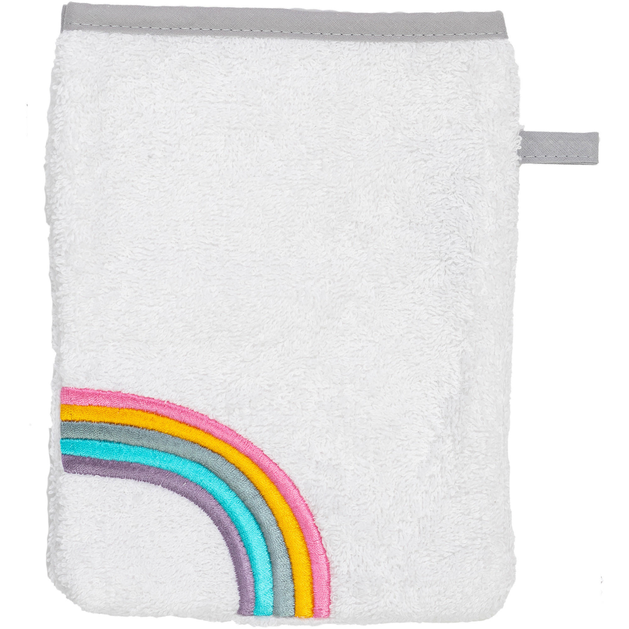 WASCHHANDSCHUHE WOLKENWEICH REGENBOGEN WEISS - Weiß, Textil (16/21cm) - Smithy