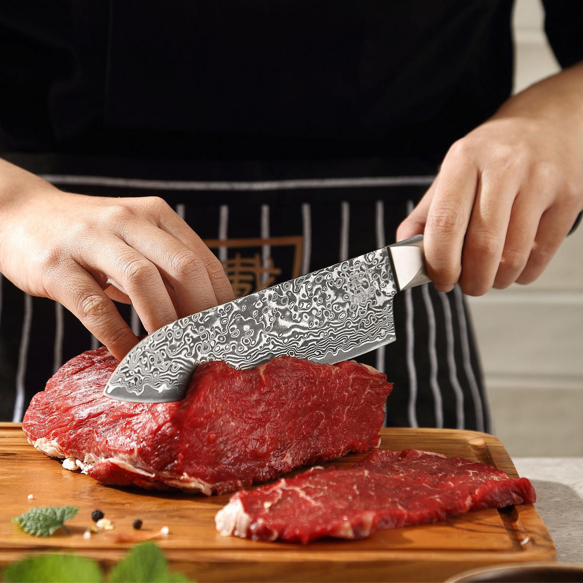 MESSER-SET 3-TEILIG 9,5–18 cm - Schwarz, Holz/Metall - Zayiko