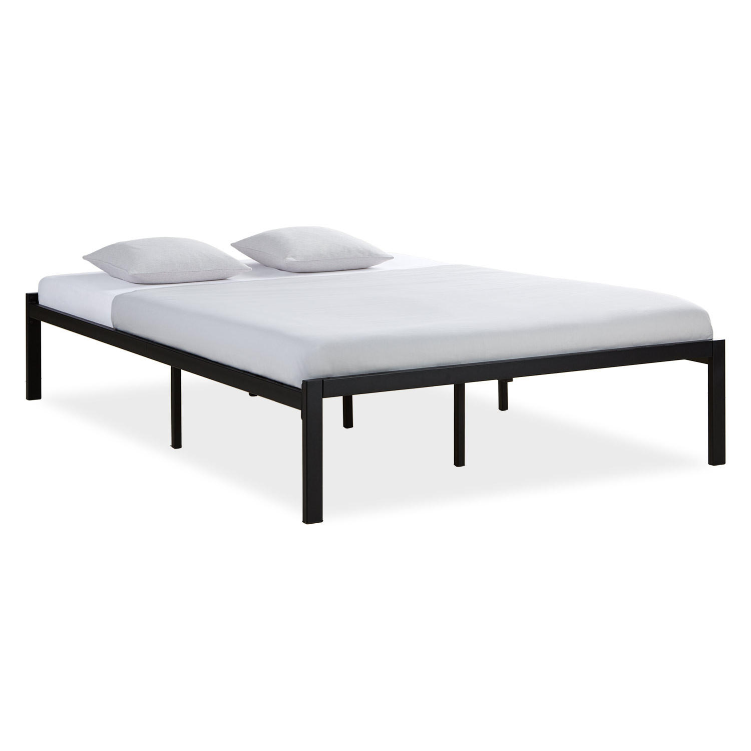 METALLBETT 140/200 cm in Schwarz mit Lattenrost - Schwarz, Metall (140/200cm) - Homestyle4u