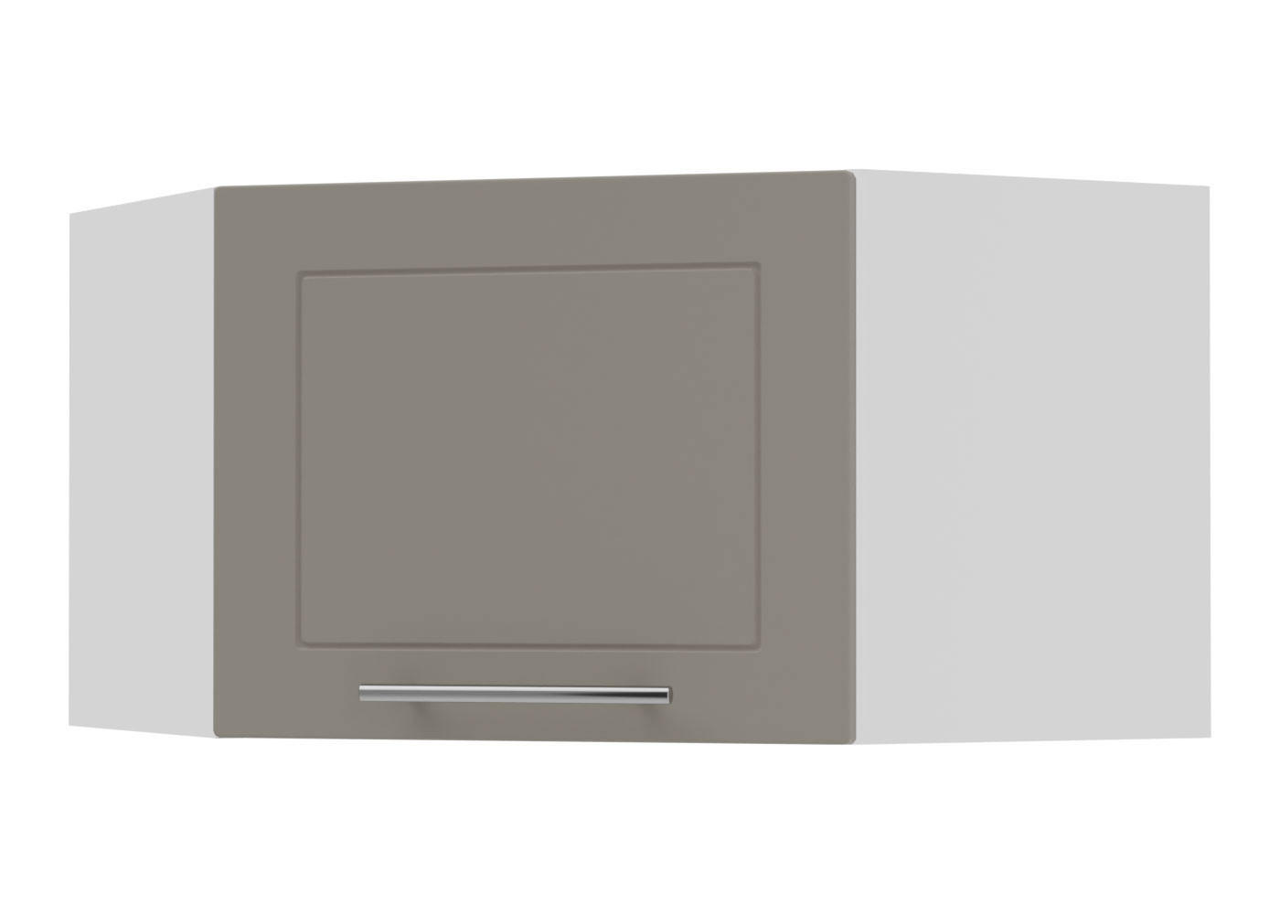 ECKHÄNGESCHRANK Kvantum W10/60/36 Beige Matt / Weiß Matt 60 / 60 / 36cm - Beige/Weiß, Holz/Holzwerkstoff (60/36/60cm) - Feldmann-Wohnen