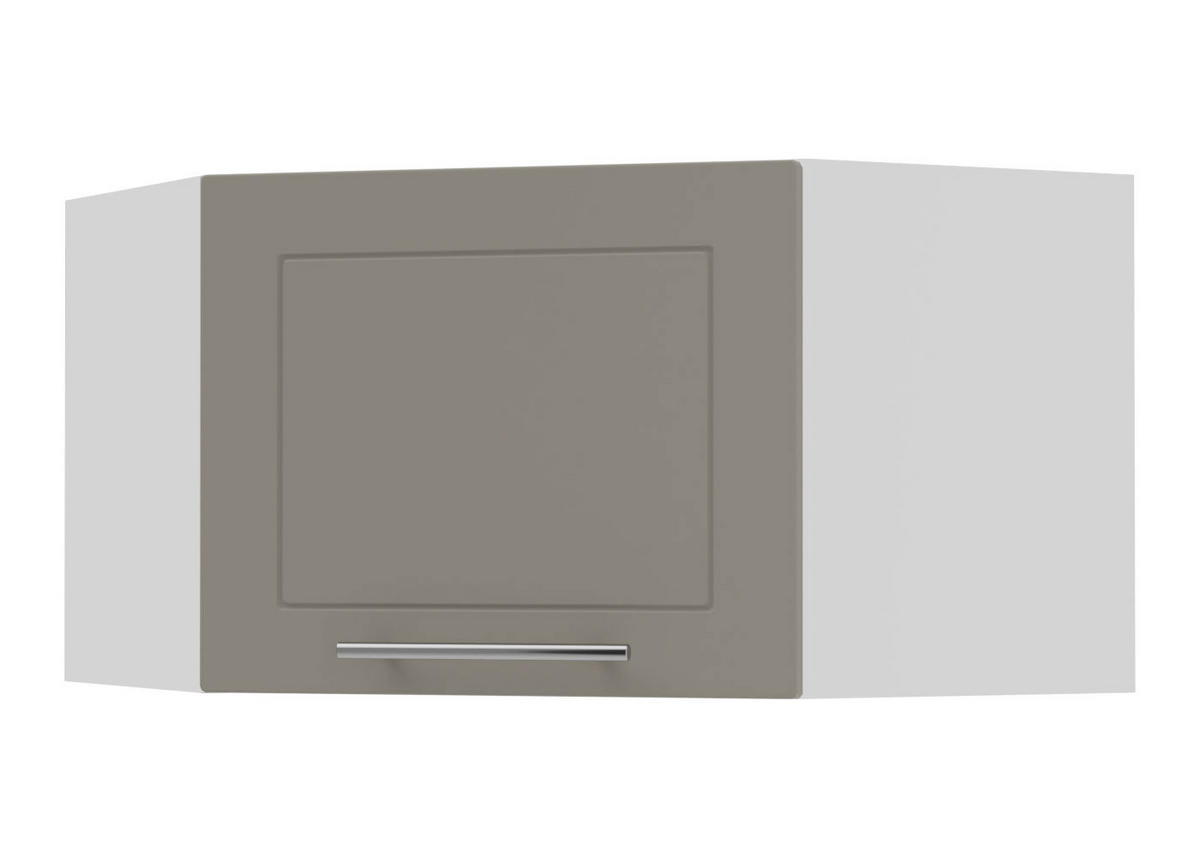 ECKHÄNGESCHRANK Kvantum W10/60/36 Beige Matt / Weiß Matt 60 / 60 / 36cm - Beige/Weiß, Holz/Holzwerkstoff (60/36/60cm) - Feldmann-Wohnen