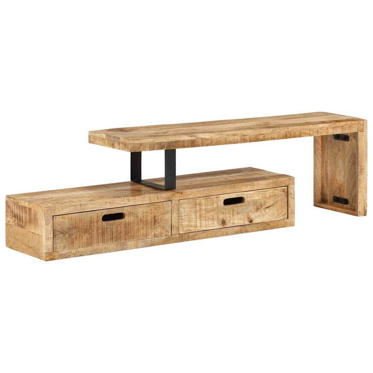 TV-STÄNDER (118–200)/30/40 Cm Massivholz Mango - Braun, Holz (30/40/200cm) - vidaXL