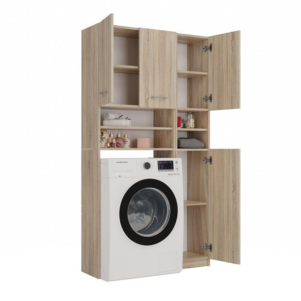 SKRÍŇ NA PRÁČKU Sada kúpeľňových skríň Sonoma 96/180/30 - dub sonoma, kompozitné drevo (96/180/30cm) - RAUMHIRSCH FURNITURE
