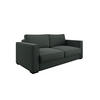 SCHLAFSOFA GERADE Rastergewebe Olivgrün 206cm - Olivgrün, Textil (206/85/100cm) - Sia Home