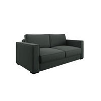 SCHLAFSOFA GERADE Rastergewebe Olivgrün 206cm - Olivgrün, Textil (206/85/100cm) - Sia Home