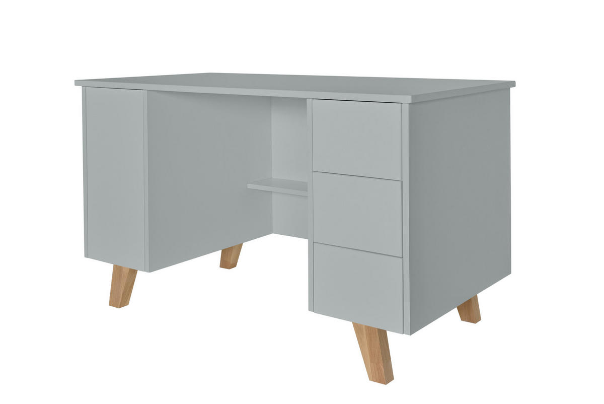 KINDERSCHREIBTISCH Zara - Grau, Holzwerkstoff (123.4/76/60cm) - RAUMHIRSCH FURNITURE