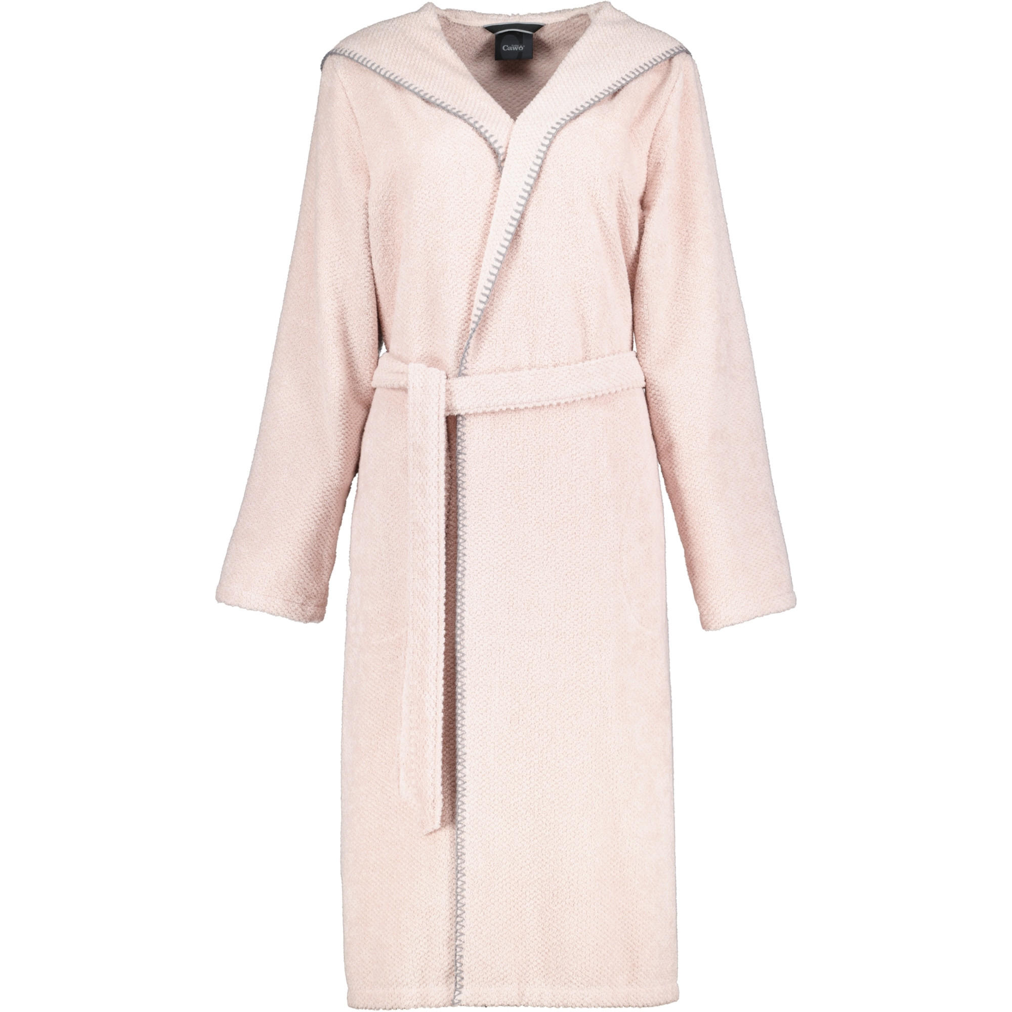 BADEMANTEL DAMEN KAPUZE KAPUZE 6219 PUDER - 383 - Rosa, Textil (Mnull) - Cawoe